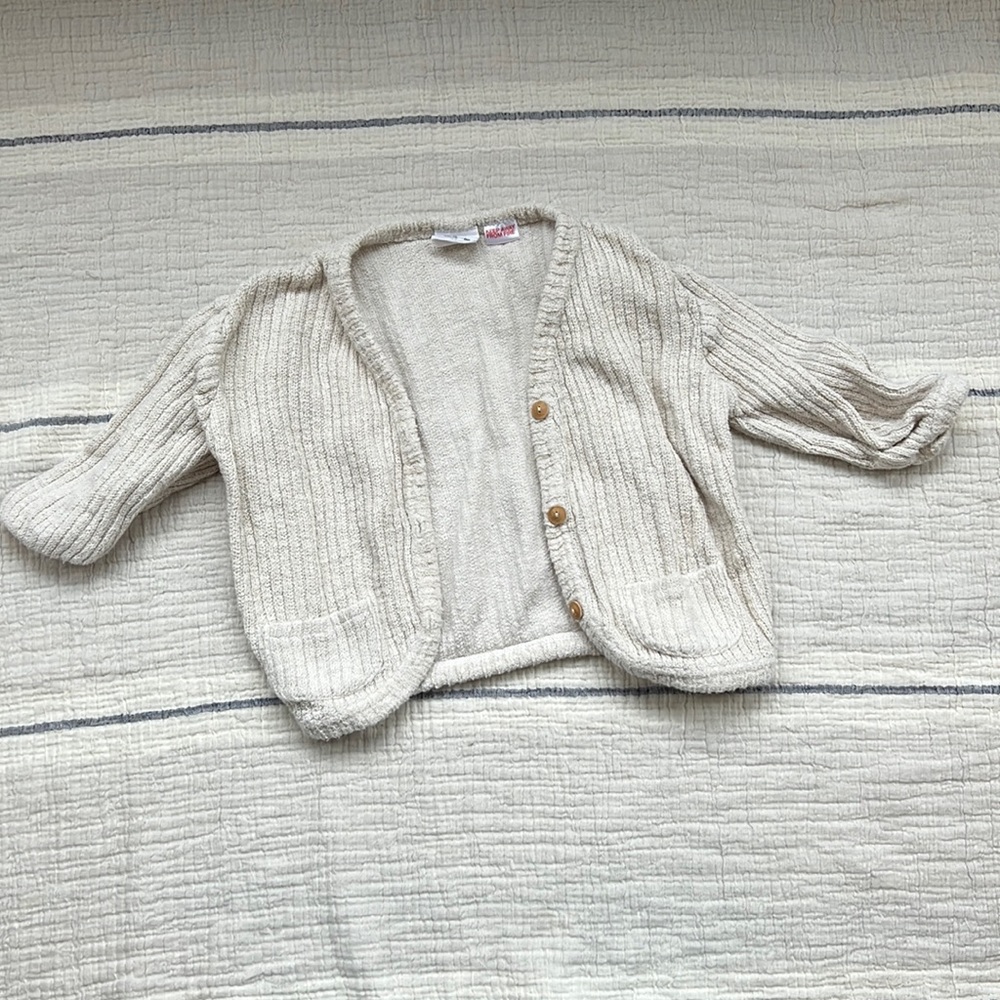 Zara baby off white cardigan